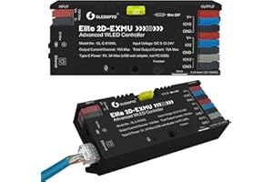 GLEDOPTO ESP32 WLED LED Strip Controller with Ethernet Music Sound Reactive UART 20A Pluggable Fuse for WS2811 WS2812 SK6812 WS2815 Digital Addressable RGB IC Strip Light (616WL)