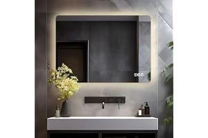 LISA Bluetooth Badrumsspegel med Belysning 80x60cm, med Uttag Bakbelyst