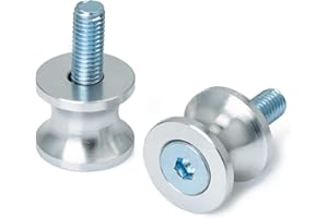 A-PRO SRL Moto Bequille Diabolos Coloré M8 Chrome Accessoires Garage Reparation Argent