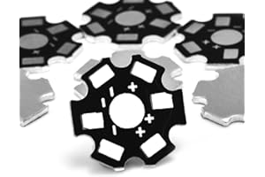 ‎CHANZON CHANZON 25Pcs 1W 3W 5W LED Kühlkörper (2 polig schwarz) Aluminium Grundplatte PCB Leiterplatte Substrat 20 mm Stern DIY Kühlkörper Kühlung für COB Hochleistungs LED Chips Lampenperlen 1/3/5 Watt