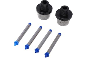 Generic Airless Paint Gun Filter Set, Kompatibla Utbytesfilter för SG2 SG3 X5 X7 Pro Sprutor, 4 St Rostfritt Stål