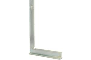 hedue® Schlosserwinkel mit Anschlag - Winkel Anschlagwinkel aus verzinktem Stahl, rechter Winkel Werkzeug 600 mm x 330 mm