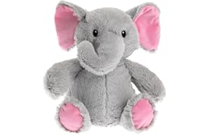 Pelucho - Bouillotte Peluche Eléphant - Bien-Être, Chaleur et Douceur - Micro-Ondable - Grains de Blé et Fleurs de Lavande - Fabriquée en France