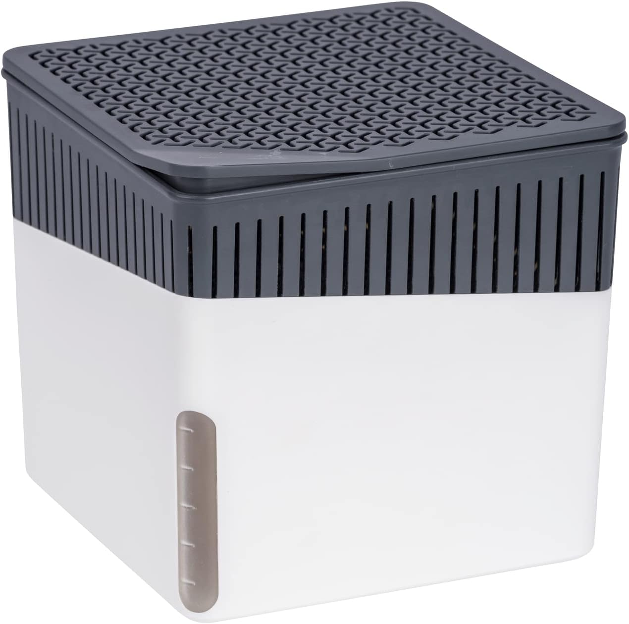 WENKO Deshumidificador Mod Cube, 1000 g, para habitaciones de hasta 80 m³, previene moho y malos olores, sin electricidad, silencioso, recargable, blanco