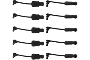lasuroa 10uds, Pestañas Goma Tirar RC para Clips Carrocería Coche RC, Compatibles con Clips Carrocería Coche Control Remoto Escala 1/12 1/10 1/8 1/5 Pestañas Goma Negras para Varilla 1,2mm 1,4mm 1,5mm