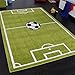 Kids' Rug - Play Carpet - Football Pitch - Green, Size:120x170 cm