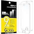 NEW'C 2 Stück, Panzer Schutz Glas für iPhone SE 2022, iPhone 7 und iPhone 8, Frei von Kratzern, 9H Härte, HD Displayschutzfol