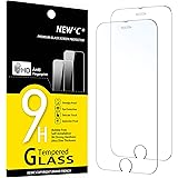NEW'C 2 Stück, Panzer Schutz Glas für iPhone SE 2022, iPhone 7 und iPhone 8, Frei von Kratzern, 9H Härte, HD Displayschutzfol
