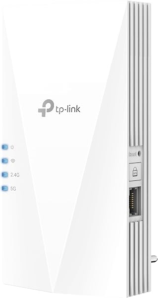 TP-Link RE700X WiFi 6 WLAN Verstärker Repeater AX3000, Dualband 2402MBit/s 5GHz + 574MBit/s 2,4GHz, MU-MIMO, Gigabit Port, Kompatibel mit Fritzbox - 1