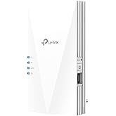 TP-Link RE700X WiFi 6 WLAN Amplifier Repeater AX3000, Dual Band 2402Mbps 5GHz + 574Mbps 2.4GHz, MU-MIMO, Gigabit Port, Recomm