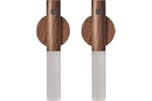 LOHOOM Rechargeable Wall Light, 500mAh USB Modern Fashion Magnetic Night Light Cordless Motion Sensor Night Light Wall Mounted Torch Lights for Bedroom, Hallway, Stairway, Children Room and More (2PCS W)