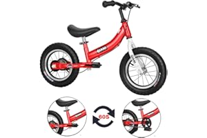 Qiani Balance Bike 2 in 1 for Toddlers,Kids 2 3 4 5 6 7 Years Old,Balance to Pedals Bike,12 14 16 inch Kids Bike,with Pedal kit,Stabilisers,Brakes