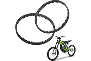JFG RACING 2 Stück Motorrad Antriebsriemen,Gummi Antriebsriemen Ersatz Zahnriemen Riemen für Sur Ron Light Bee 560-8M Elektro Dirtbike Schwarz