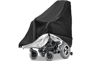 BAIFULAI Housse imperméable pour fauteuil roulant - Oxford 210D - Anti-poussière - Pliable - Noir - Pour la plupart des déambulateurs - Taille S : 115 x 65 x 90 cm