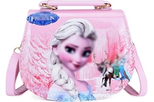 Babioms Kinderhandtasche, Eiskönigin Kinder Umhängetasche, für Mädchen zum Ausgehen oder Reisen, Anna und Elsa Schulter-Tasche（18 * 15 * 7cm）