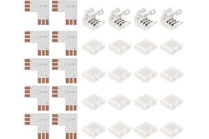 BTF-LIGHTING 3Pin WS2812B WS2811 SK6812 Corner Connector 10mm Wide led Strip Right Angle L Shape solderless No Soldering 10sets