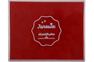 ROUCERLIN Large Size Craft Ink Stamp Pads, Washable Scrapbooking Finger Paint Pad for Kids, Craft Pads for Rubber Stamps, DIY Cards, Paintings, Baby Footprint Handprint (Red)