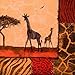 Produktbild 20 Servietten Giraffe um afrikanische Muster rotbraun/Tiere/Afrika 33x33cm