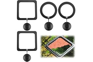 DHSBGWSX 4 Unidades Dispensador de Alimentos para Tanque de Peces, Anillo de Alimentación, Accesorio para Acuario
