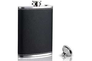 WYEWYE Fiaschetta da Tasca 227ml, Fiaschette da Tasca per Uomo, Portatili con Imbuto Fiaschetta Personalizzata per Alcol, Fiaschetta Leggera Perfetta per Campeggio, L'Escursionismo e Le Attività All'Aperto