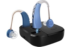 Britzgo - dispositivo a doppio chip, 70-90 dB, durata della batteria 33 ore, ricarica USB, blu (modello doppio)