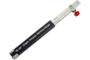 RIVERWELD Jauge de soudage Hi lo Jauge de soudage interne à usage unique Vérifie le désalignement interne Hauteur de soudure Épaisseur Marques métriques