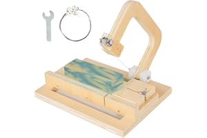 ‎VELIBOBO Holzseifenschneider für die Seifenherstellung, einstellbarer Drahtschneider Schneidwerkzeug für handgemachte Seife machen Kerzen Trimmen Käse Schneiden