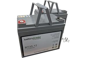 BatteryTrader® battery compatible with BatteryTrader ® pair of 12v 35ah mobility scooter disability AGM battery replacements