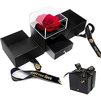 E-MANIS Schönheit und das Biest Rose Handgemachte konservierte Rose Schmuck Geschenkbox Nie verwelkte Rosen Ewige Blume…