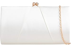 UShopUK Satin Bridal Prom Wedding Evening Clutch Party Purse Handbag Hand Bag