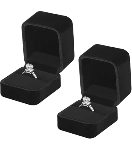 Boîte à Bague En Velours Blanc Crème - Pour Alliance, Fiançailles - Dimensions 5,2 X 6 X 4,5 Cm - Cadeau Mariage élégant