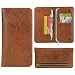 Produktbild HUI YUAN Premium Genuine Slim Leather Designer Phone Wallet Cases Magnetic Closure Cover for Apple Iphone Samsung 6s Plus 7 Plus 4.7/5.5 Inch Gift Box Vegan Case for Men Women (tan)