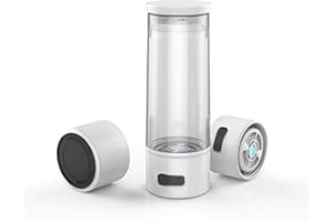 AlkaDrops Portable 4-mins Hydrogen Water Bottle, Rechargable Ionized Water Generator Maker, Alkaline Energy Cup Hydrogenated Water Bottle,300ML