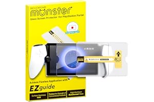 BELLEMOND Tempered Glass Screen Protector designed for Playstation Portal Remote Player -「EZ Guide」Alignment Kit for Flawless Installation - 8", 10H Hardness - Designed in Japan