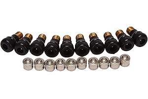 Lrtzizy 10pcs Scooter éLectrique Tubeless Pneu Valve de Vide Valve de Gaz de Roue pour Xiaomi M365 Accessoires de Scooter éLectrique Noir