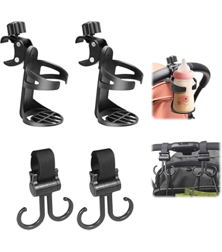 Accessori Bicicletta Portabicchieri Universale Girevole 360° - Per Passeggino, Bici, Carrello E Scooter Passeggino Bici Carrello - Foto 8