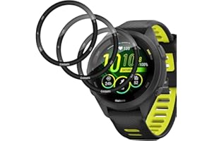 GEEMEE 3 Pack compatible with Forerunner 265S Screen Protector, HD Clear Flexible Screen Protector, Anti-Scratch Anti-Bubble Screen Protective Film -Black