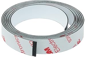 FIRST4MAGNETS FerroFlex® 12.5mm Wide 3M Self Adhesive & Gloss White Ferrous Strip for Walls, Office, Home and Creating Instant Surfaces Magnets Will Attract To - 1 Metre Length