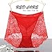 Produktbild RangYR* Sexy Unterwäsche weibliche Versuchung spitze Durchleuchtung Taille Weiblich Unterwäsche Gaze non-marking 3 Frau Kok Unterwäsche , 1 ,7430 wird, Rot