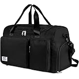 WT Borsone da Viaggio Pieghevole con Scomparto Scarpe, da Palestra Sportiva per Donna e Uomo, Grande Borsa Fitness, Allenamen