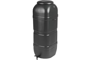 PLANT !T Strata Products Ltd GN334 Ward 100L Slimline Water Butt including Tap and Lockable Lid - Black