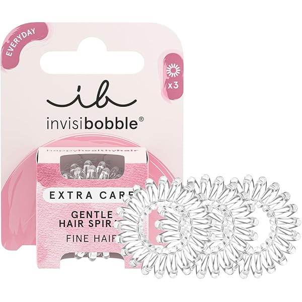 Invisibobble Slim Haargummis – 9er Pack, Durchsichtig Mit Glitzer, Starker Halt, Haarschonend