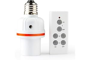 Proxe 710004 Porte Lampe avec télécommande, Blanc