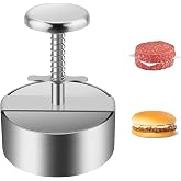 MallArt&reg; Stainless Steel Hamburger Press | Meatball Mold | String Round Design | Meat Ş for Home and Professional Kitchens