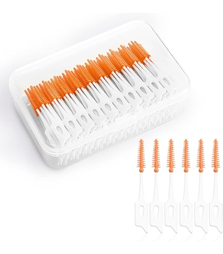 Maoerdental 300 Pieces Dual-Use Interdental Brushes Soft Silicone, Disposable Dental Picks