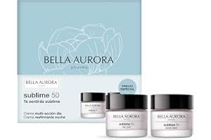 BELLA AURORA - Pack Sublime 50, Crema Multiacción Día 50ml + Crema Reafirmante Noche 50ml, Tratamiento Antiedad, +50 Años, Efecto Lifting, Unifica Tono y Aporta Luminosidad, Cuidado Intensivo