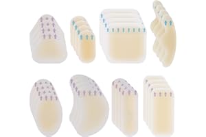 AOROPS Blasenpflaster Ferse Hydrokolloid Pflaster, 32 Stück Gel Pflaster Blasenprävention, Ferse Blasenpflaster Wandern für Zehen und Finger Vorfuß Ferse Fersenschutz Schutzhaut (8 Arten)