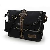 4047 Antiochia GL Genuine Leather Shoulder Postman School Waterproof Waxed Canvas Laptop Bag