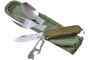 JKR Cubiertos Multiusos Militar Campaña con Funda