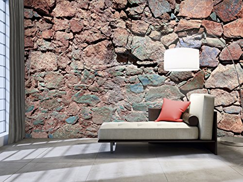 XXXL Fototapete 600×280 cm – Neuheit! Größe Format 6m Vlies Tapeten – 3 Farben zur Auswahl – Top Tapete Wandbilder XXL Wandbild Bild Fototapeten Wandtapete Steine Stein Steinoptik 3D Mauer f-A-0496-x-h - 3
